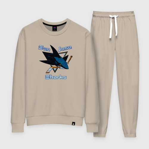 Женский костюм хлопок San Jose Sharks hockey, цвет миндальный