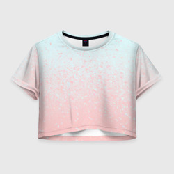 Женская футболка Crop-top 3D Pink Blue Gradient