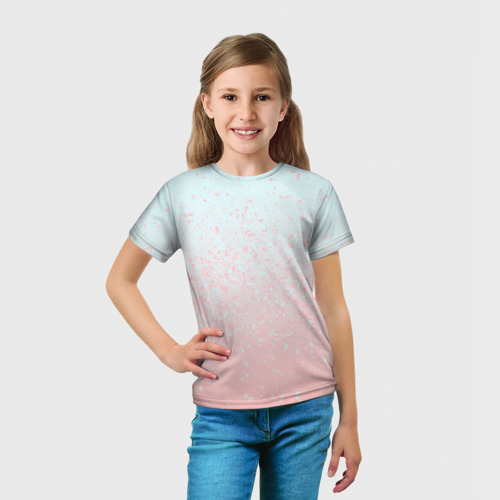 Детская футболка 3D Pink Blue Gradient, цвет 3D печать - фото 5