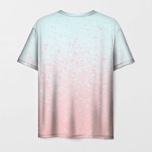 Мужская футболка 3D Pink Blue Gradient, цвет 3D печать - фото 2