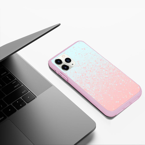 Чехол для iPhone 11 Pro Max матовый Pink Blue Gradient, цвет розовый - фото 5