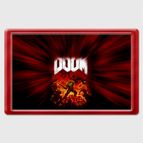 Магнит 45*70 Doom 2016, цвет красный