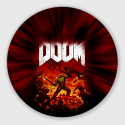 Круглый коврик для мышки Doom 2016