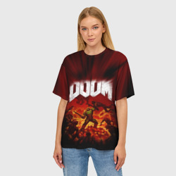 Женская футболка oversize 3D Doom 2016 - фото 2