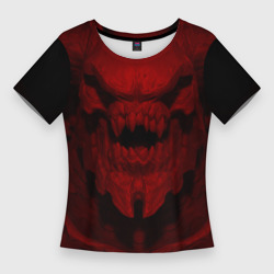 Женская футболка 3D Slim Кибердемон Doom