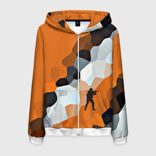 Мужская толстовка 3D на молнии CS GO Asiimov camouflage