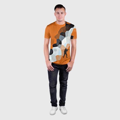 Мужская футболка 3D Slim CS GO Asiimov camouflage, цвет 3D печать - фото 4
