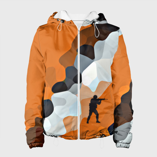 Женская куртка 3D CS GO Asiimov camouflage, цвет белый