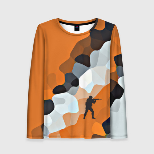 Женский лонгслив 3D CS GO Asiimov camouflage, цвет 3D печать