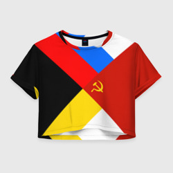 Женская футболка Crop-top 3D Вечная Россия