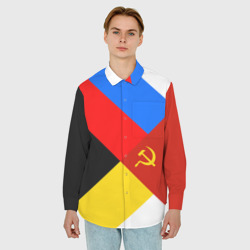 Мужская рубашка oversize 3D Вечная Россия - фото 2