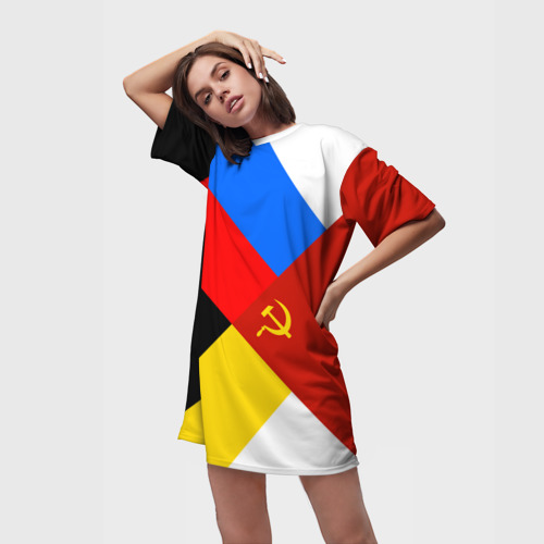 Платье-футболка 3D Вечная Россия, цвет 3D печать - фото 3