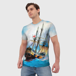 Мужская футболка 3D Корабль - фото 2