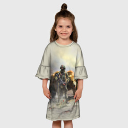 Детское платье 3D Русский медведь и солдат - фото 2