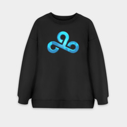 Женский свитшот oversize без начеса хлопок Cloud9 Foil Металлический эффект