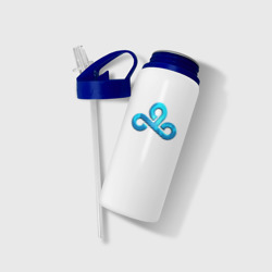 Бутылка для воды с трубочкой Cloud9 Foil Металлический эффект - фото 2