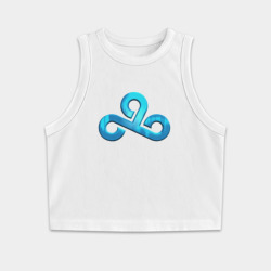 Женская укороченная майка-топ хлопок Cloud9 Foil Металлический эффект