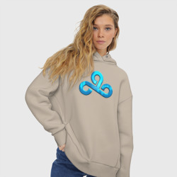 Женское худи Oversize хлопок Cloud9 Foil Металлический эффект - фото 2