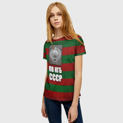 Женская футболка 3D ПВ КГБ СССР - фото 2