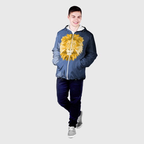 Мужская куртка 3D Полигональный Лев, цвет 3D печать - фото 3