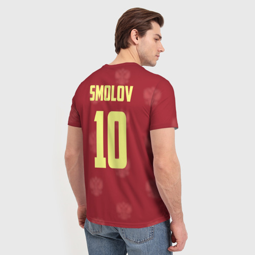 Мужская футболка 3D Федор Смолов, цвет 3D печать - фото 4