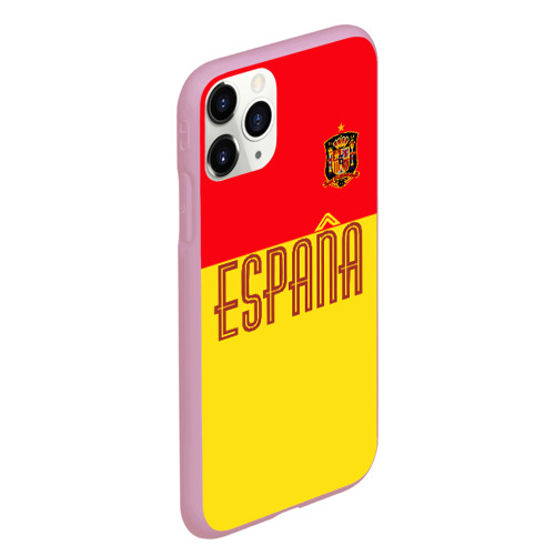 Чехол для iPhone 11 Pro Max матовый Сборная Испании по футболу, цвет розовый - фото 3
