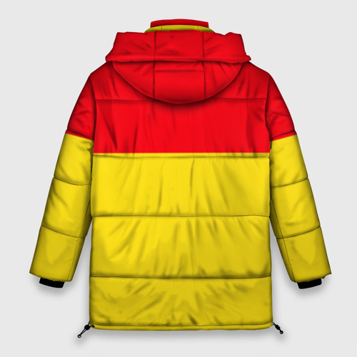 Женская зимняя куртка Oversize Сборная Испании по футболу, цвет красный - фото 2