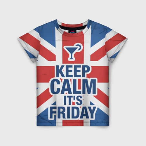 Детская футболка 3D Keep calm it's friday