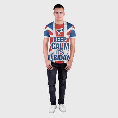 Мужская футболка 3D Slim Keep calm it's friday - фото 4