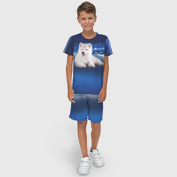 Детский костюм с шортами 3D Щенок Хаски - фото 2