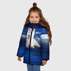 Зимняя куртка для девочек 3D Щенок Хаски - фото 2