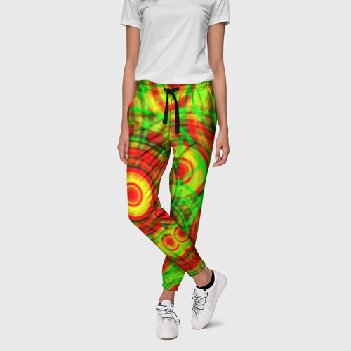 Женские брюки 3D Circle, цвет 3D печать - фото 3