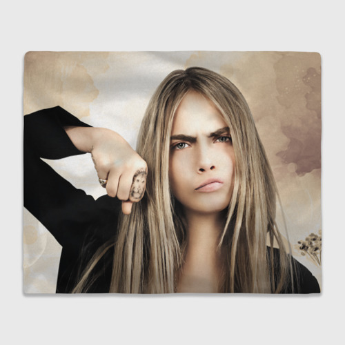 Плед 3D Cara Delevingne, цвет 3D (велсофт)