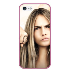 Чехол для iPhone 5/5S матовый Cara Delevingne