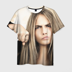 Мужская футболка 3D Cara Delevingne