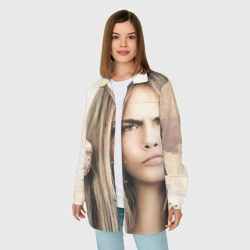 Женская рубашка oversize 3D Cara Delevingne - фото 2