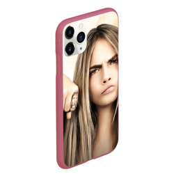 Чехол для iPhone 11 Pro Max матовый Cara Delevingne - фото 2