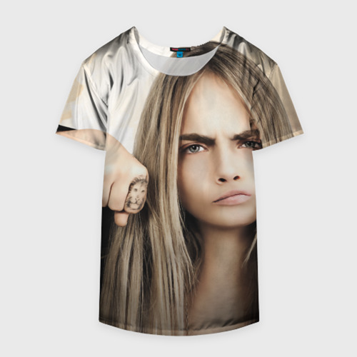 Накидка на куртку 3D Cara Delevingne, цвет 3D печать - фото 4