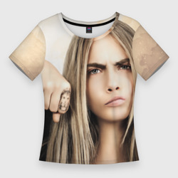 Женская футболка 3D Slim Cara Delevingne