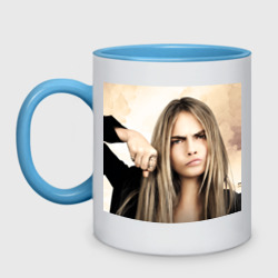 Кружка двухцветная Cara Delevingne