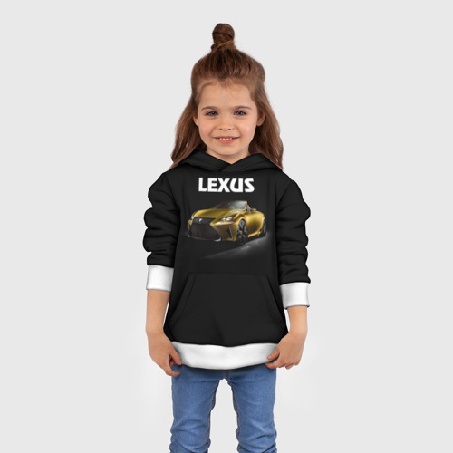 Детская толстовка 3D Lexus, цвет белый - фото 4