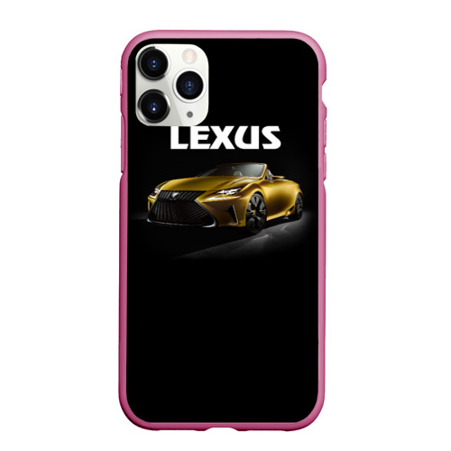 Чехол для iPhone 11 Pro Max матовый Lexus, цвет малиновый
