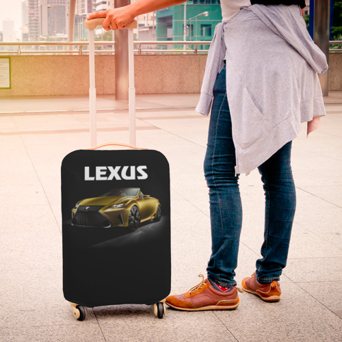 Чехол для чемодана 3D Lexus, цвет 3D печать - фото 4