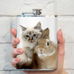 Фляга Кот и кролик обнимаются - фото 2
