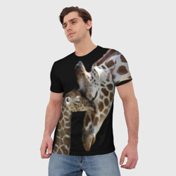 Мужская футболка 3D Жирафы - фото 2