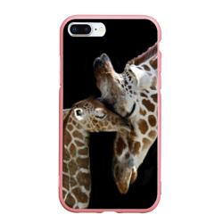 Чехол для iPhone 7Plus/8 Plus матовый Жирафы