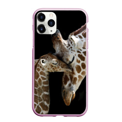 Чехол для iPhone 11 Pro Max матовый Жирафы