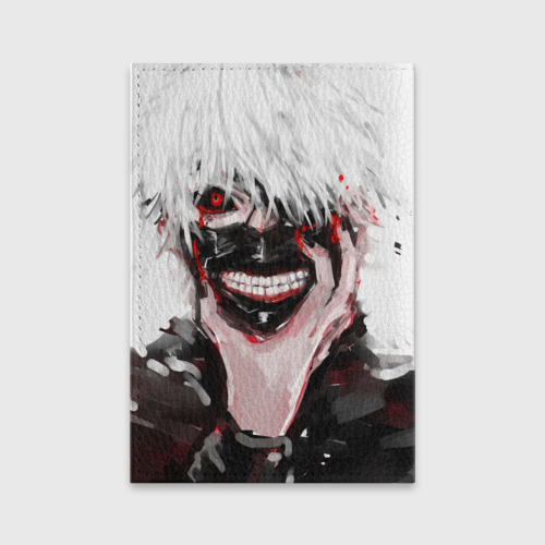 Обложка для паспорта матовая кожа Tokyo Ghoul, цвет синий - фото 2