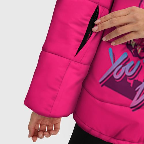 Женская зимняя куртка Oversize Hotline Miami 6, цвет красный - фото 6