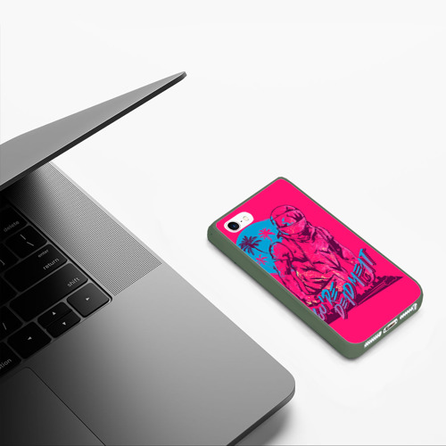 Чехол для iPhone 5/5S матовый Hotline Miami 6, цвет темно-зеленый - фото 5